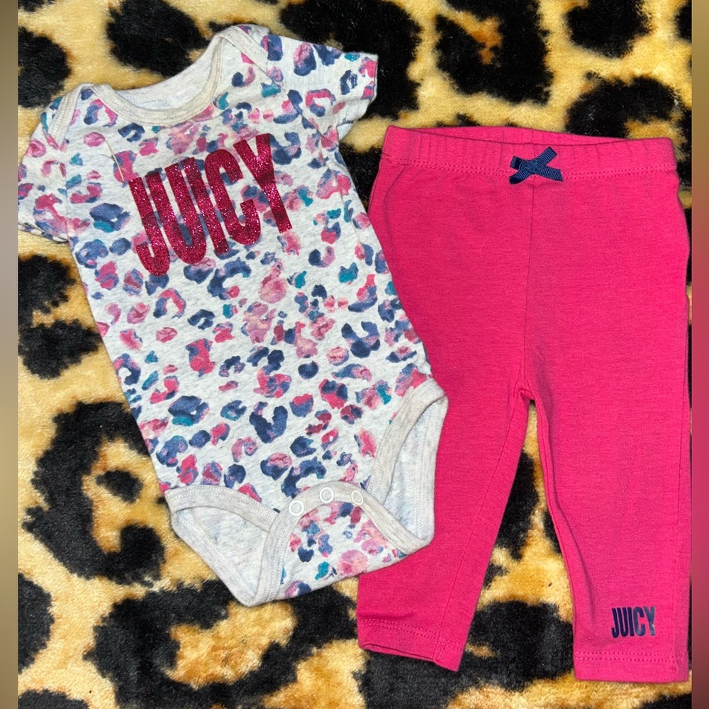JUICY COUTURE 0-3 Sparkly Outfit🩷💙